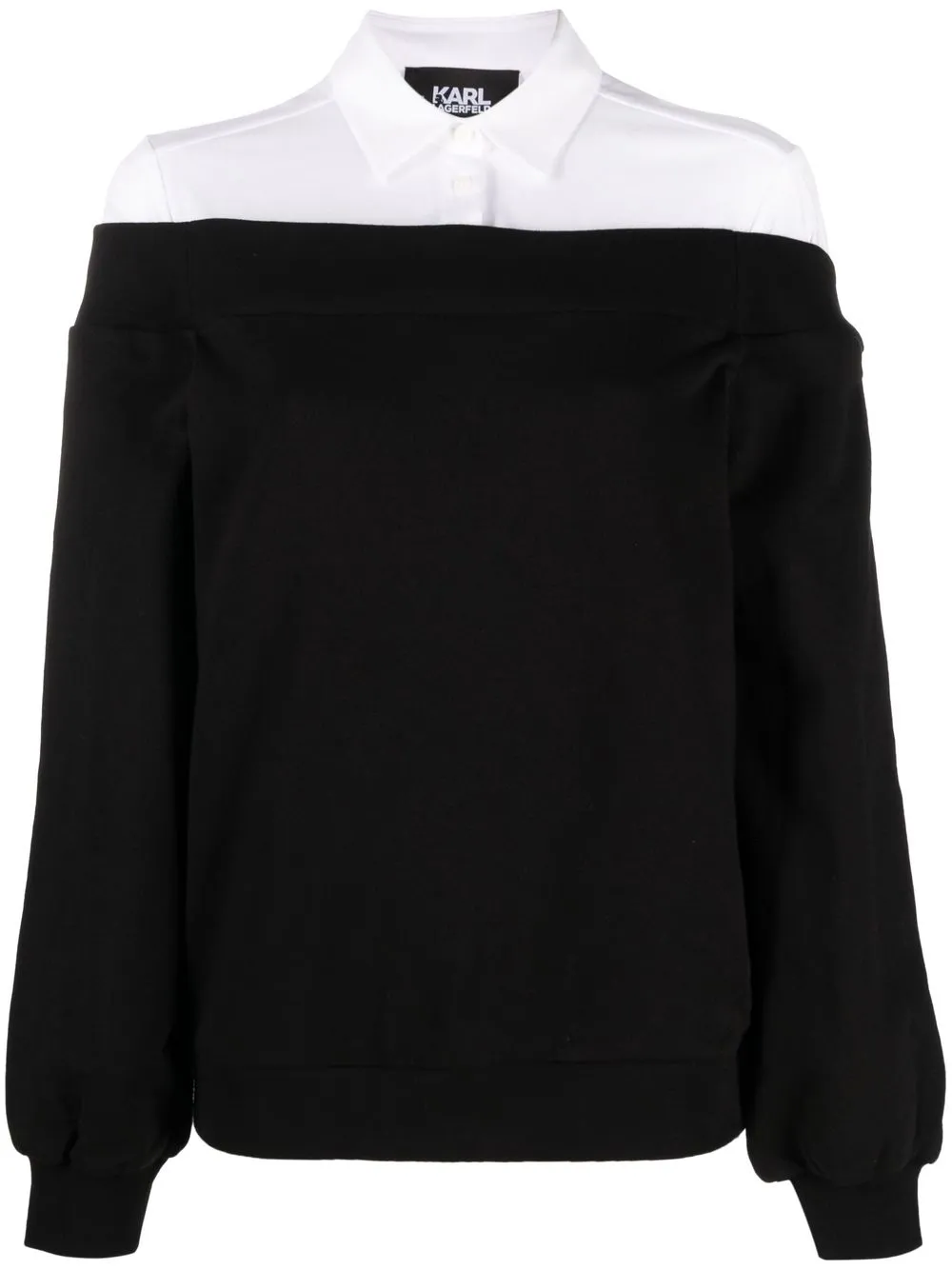 

Karl Lagerfeld shirt-neck sweatshirt - Black