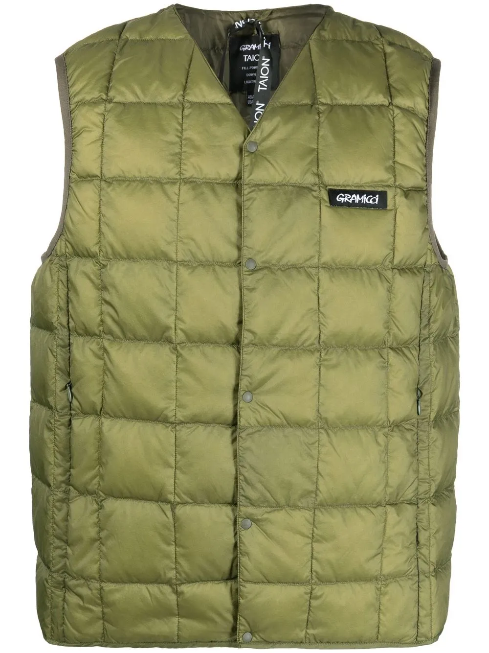 

Gramicci quilted feather-down gilet - Green