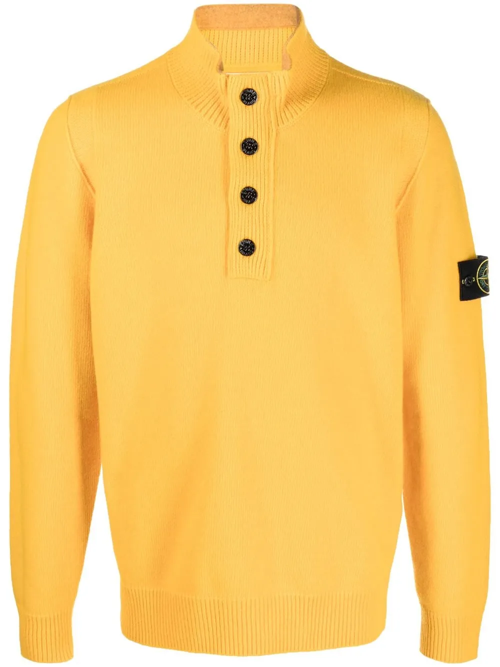

Stone Island logo-patch knitted sweater - Yellow