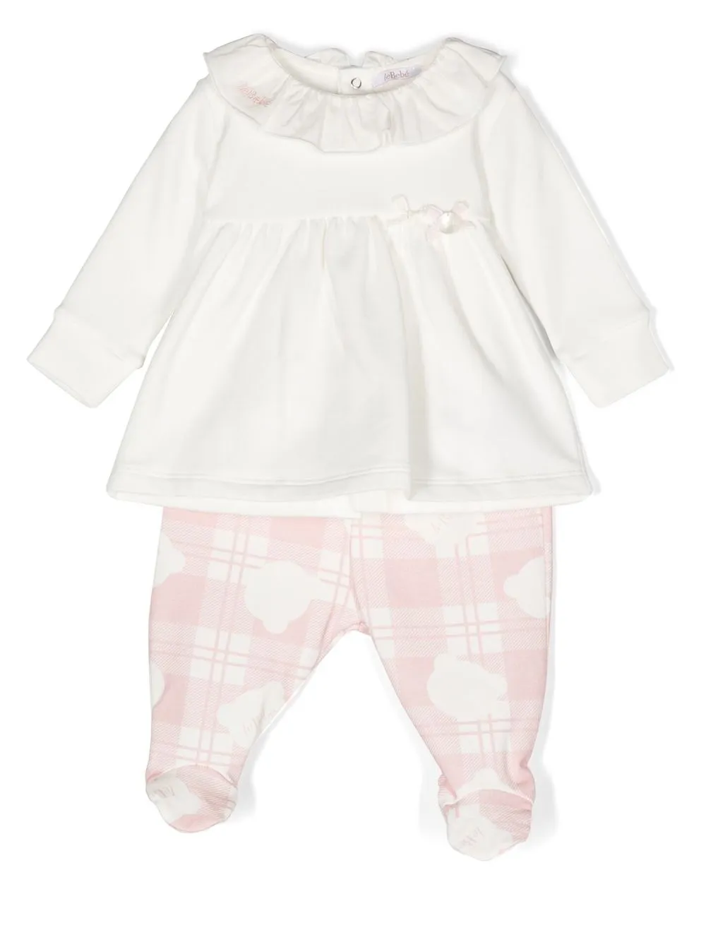 

Le Bebé Enfant tartan-check trousers - Pink