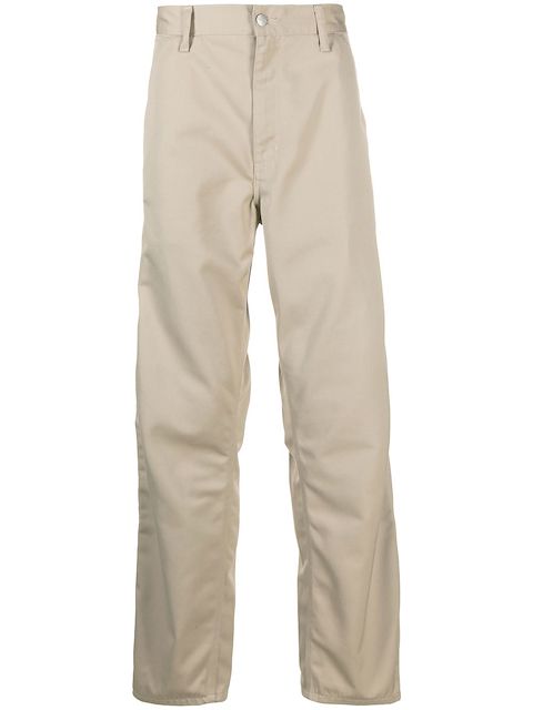 Carhartt WIP logo-patch straight-leg trousers