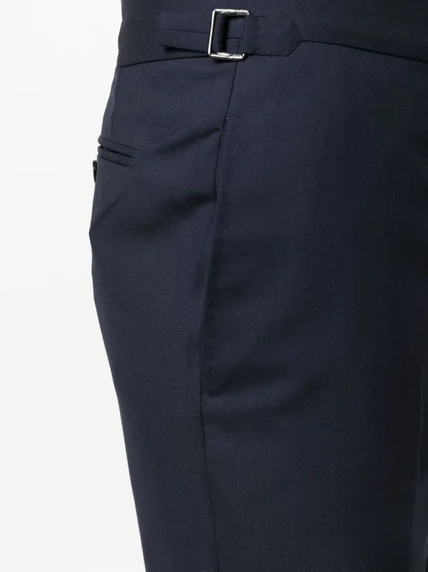 TOM FORD Wool Tailored Trousers | Blue | FARFETCH JO