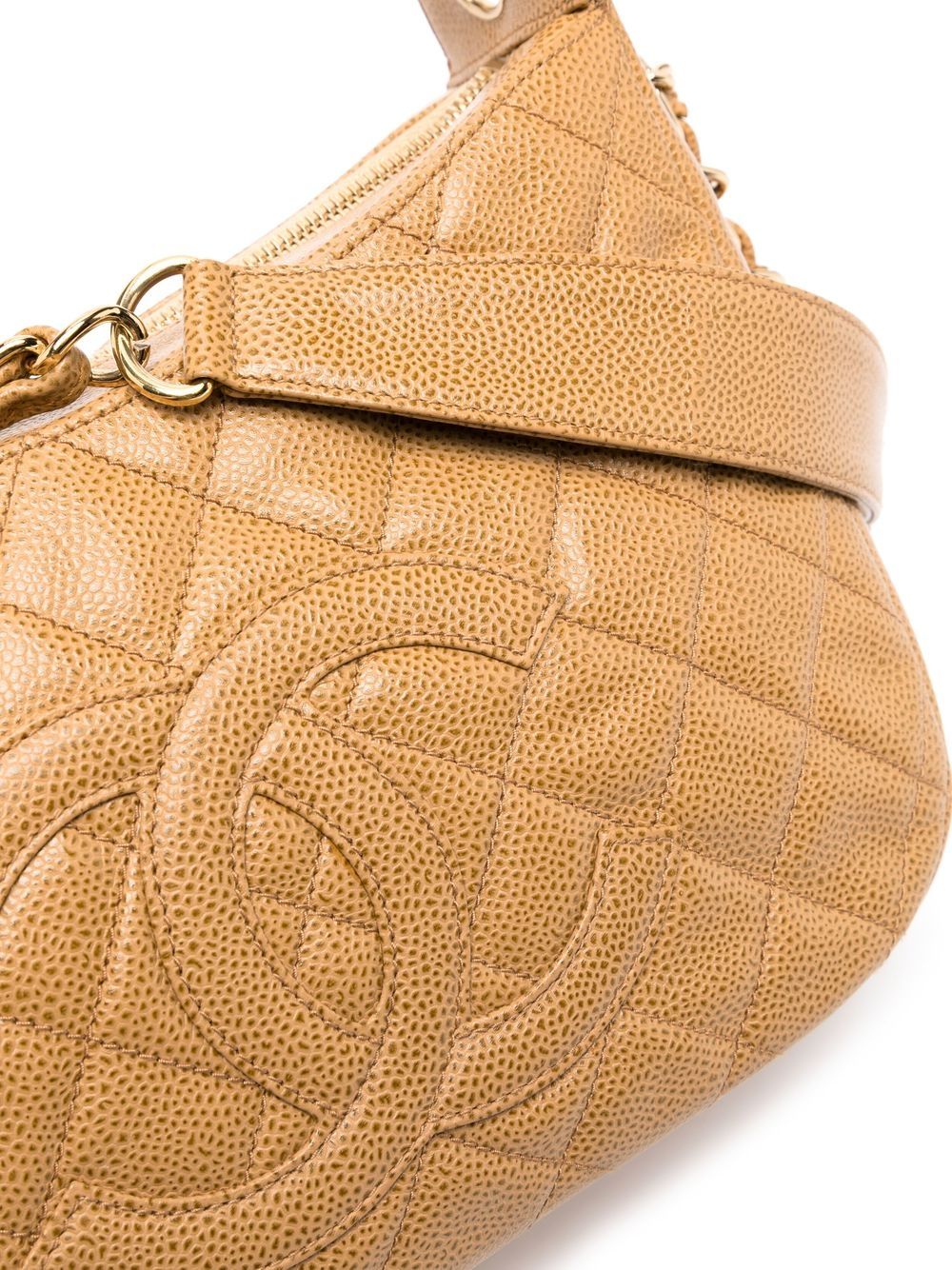 Affordable HOT SALE CHANEL 2002 diamond-quilted logo patch shoulder bag Women