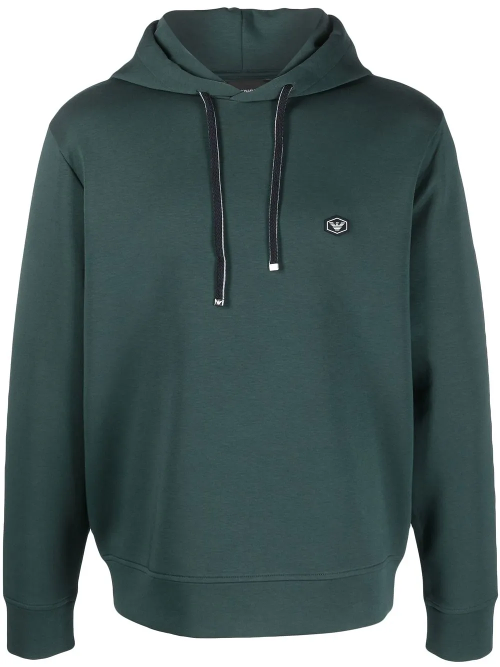 

Emporio Armani logo-embroidered hooded sweatshirt - Green