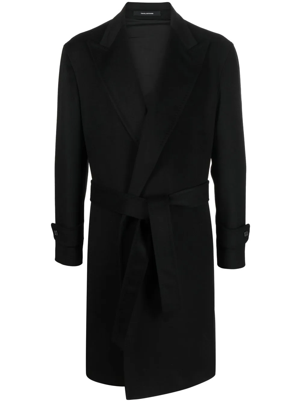

Tagliatore single-breasted belted coat - Black