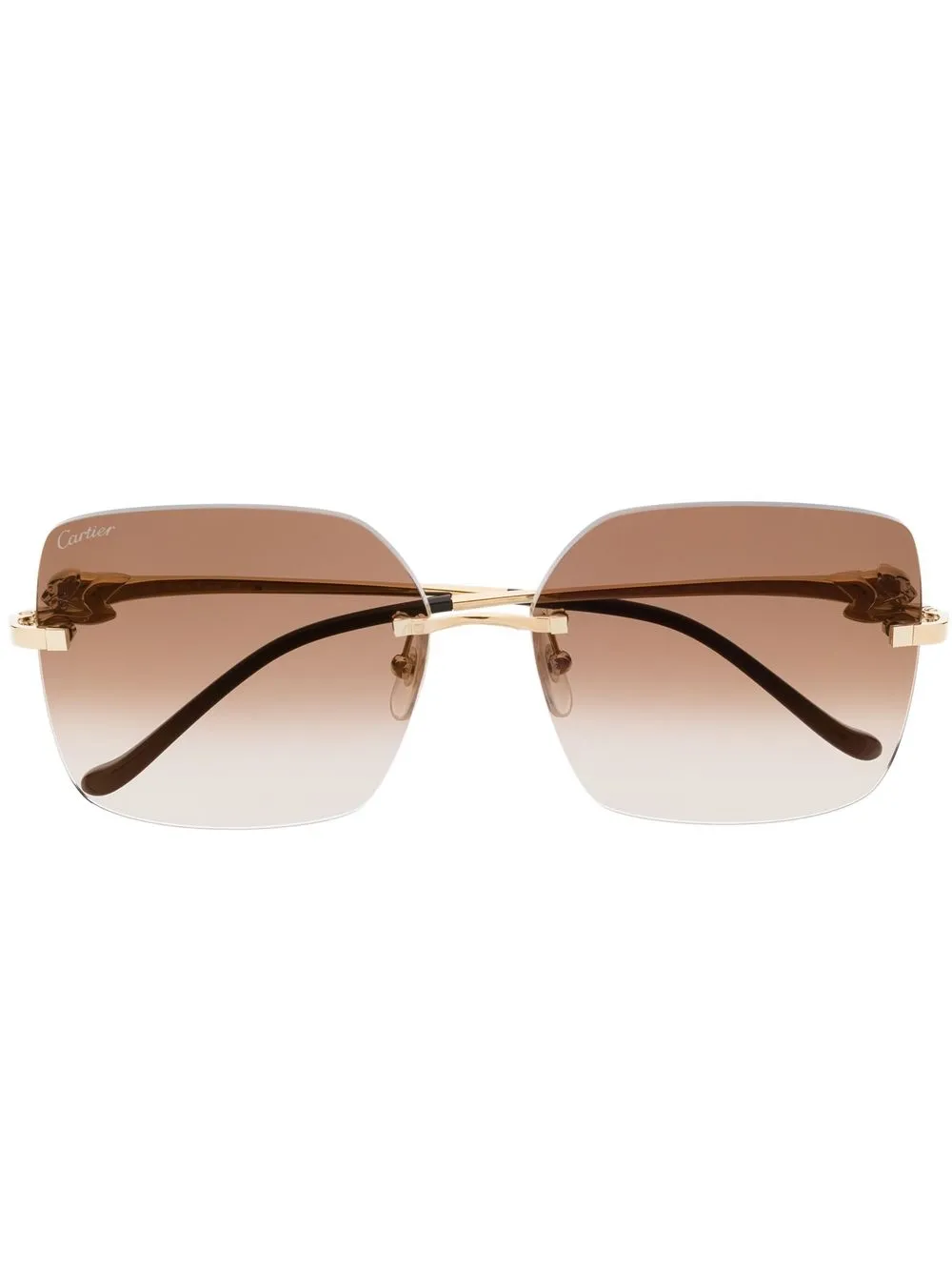 

Cartier Eyewear rimless square-frame sunglasses - Gold