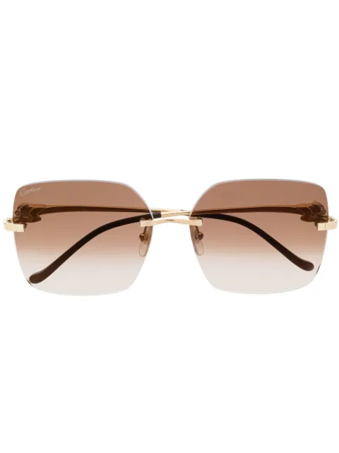 Cartier Eyewear rimless square-frame sunglasses