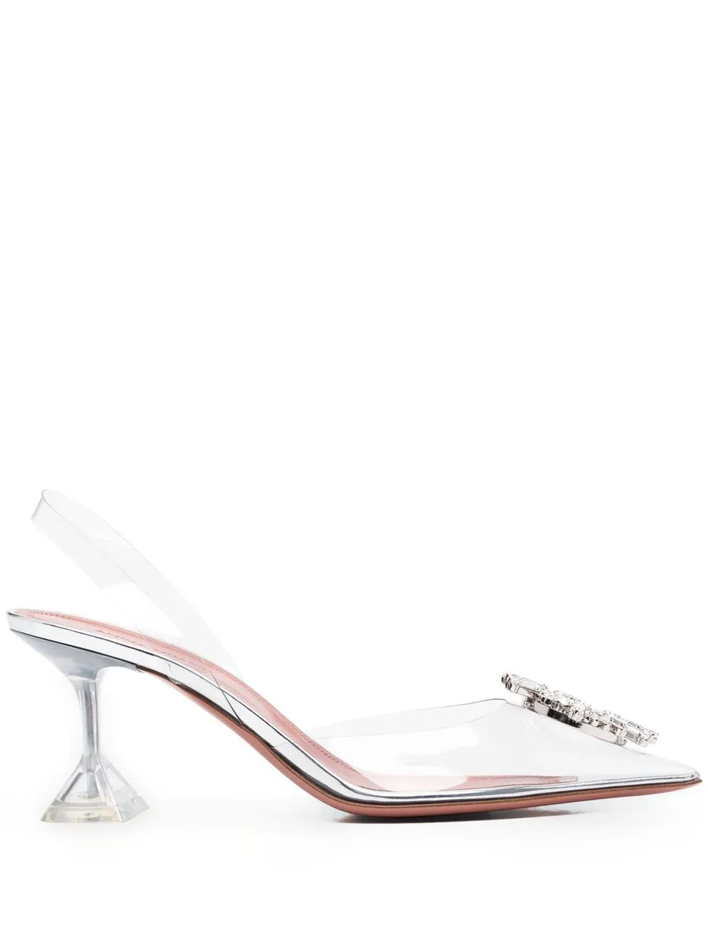 

Amina Muaddi Begum 75mm crystal-embellished pumps - Silver