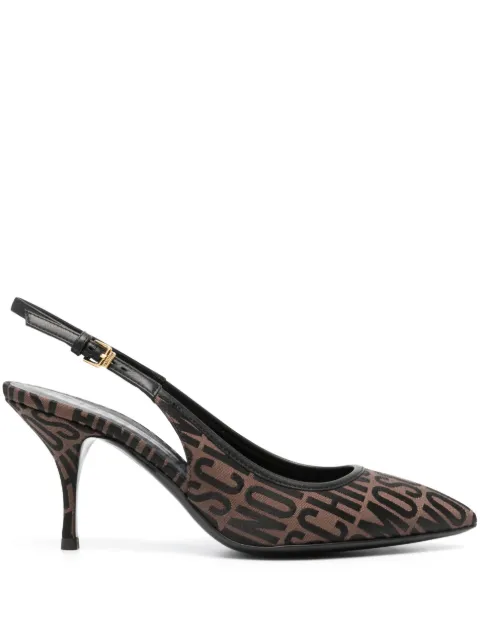 Moschino Sapato com logo em jacquard
