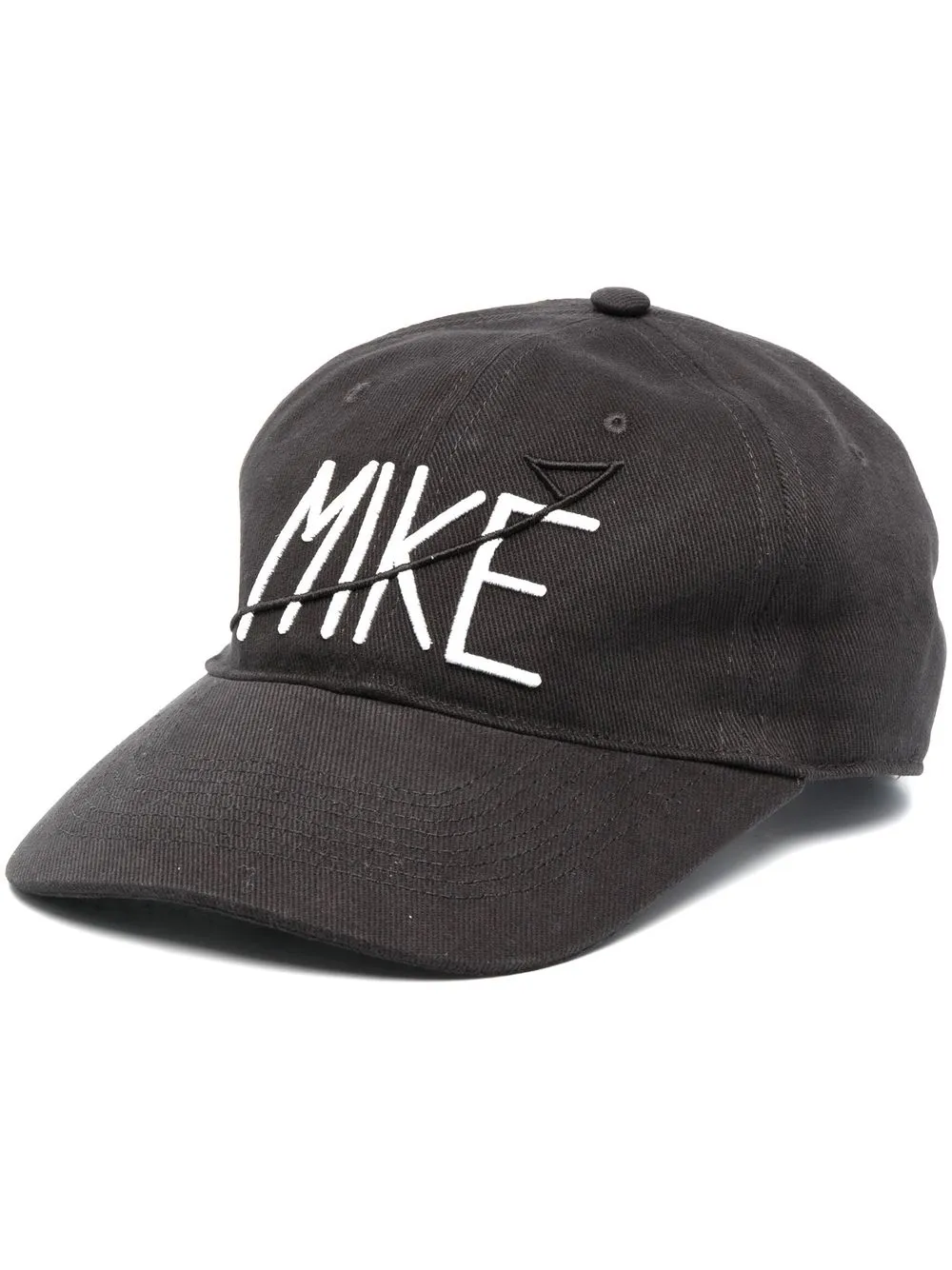 

MIKE embroidered-logo cotton cap - Black