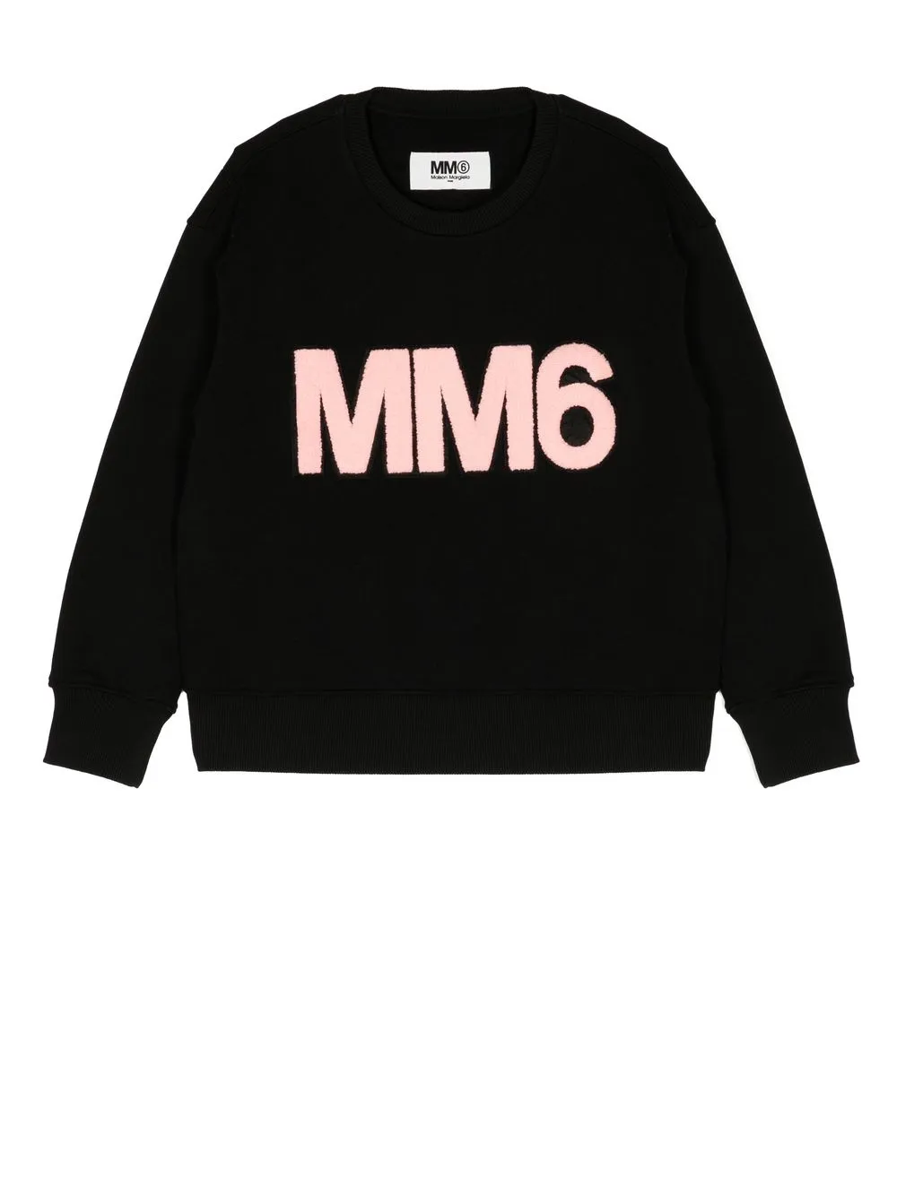 

MM6 Maison Margiela Kids sudadera con parche del logo - Negro