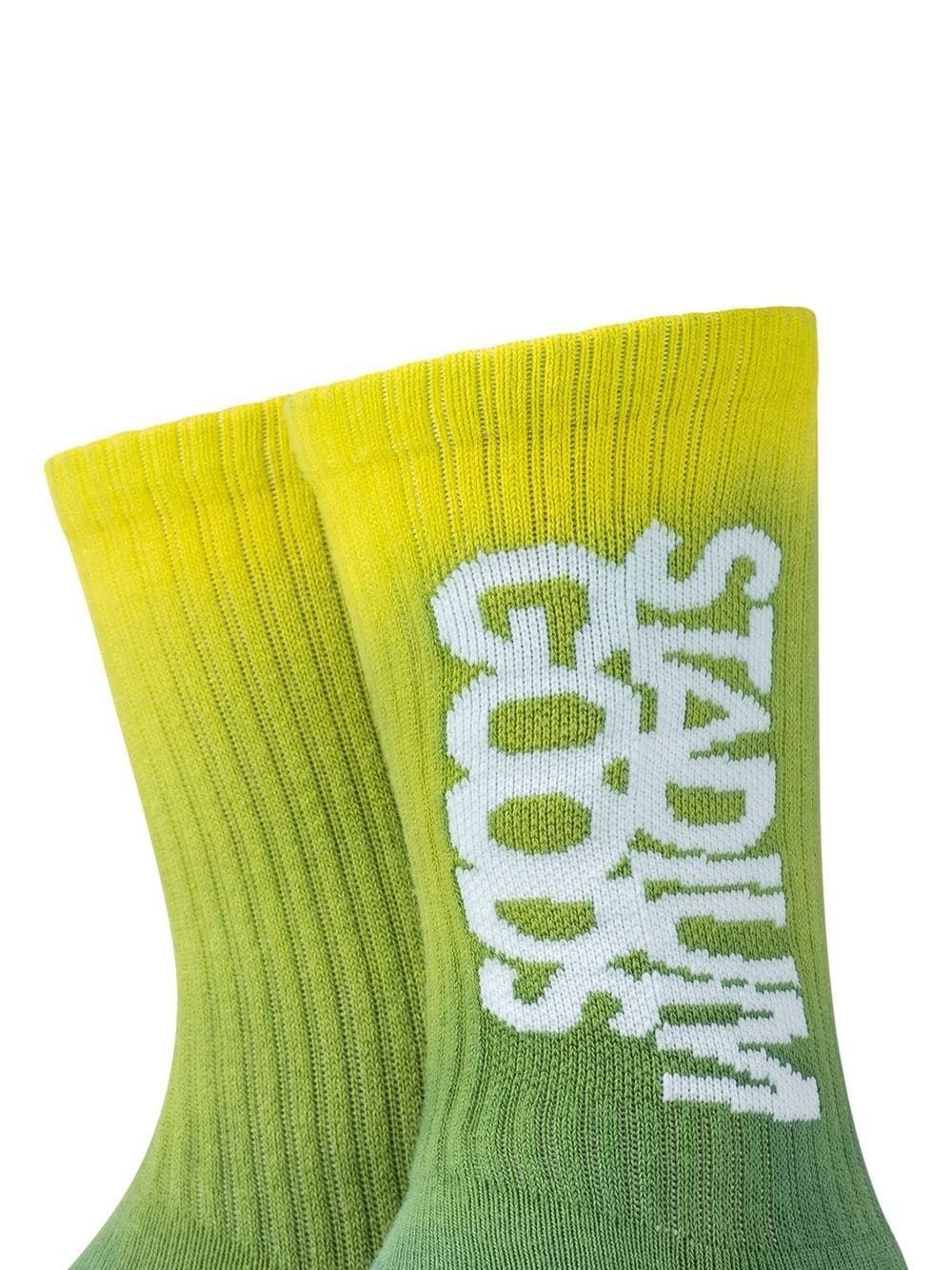 Shop Stadium Goods X Smalls Studio "firefly Gradient" Socks In Green
