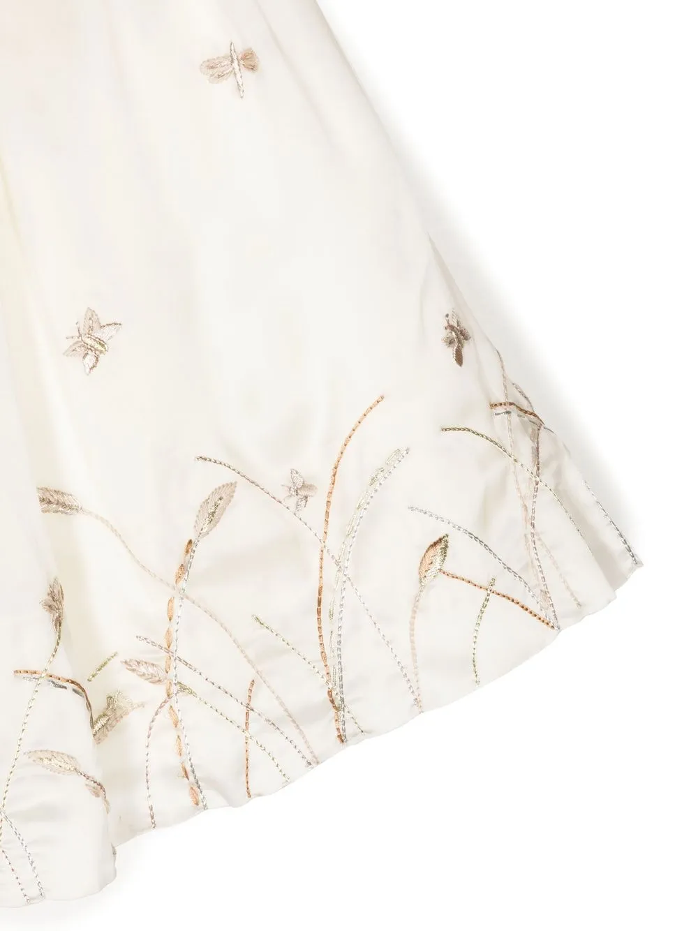 SHATHA ESSA EMBROIDERED-DESIGN SILK ORGANZA DRESS 