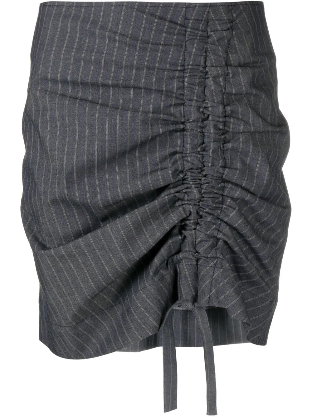 

GANNI ruched striped skirt - Grey