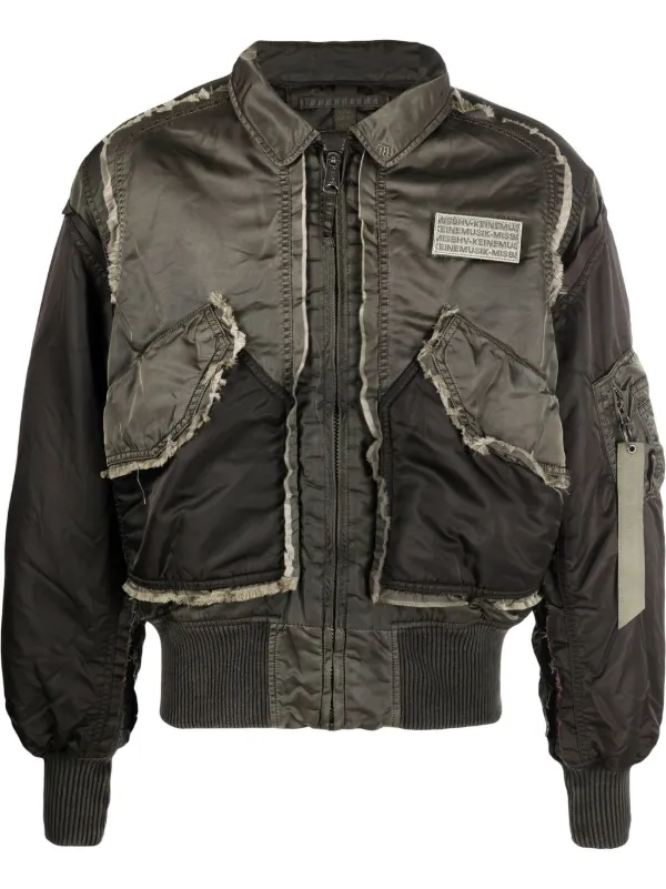 MISBHV logo-patch Panelled Bomber Jacket - Farfetch