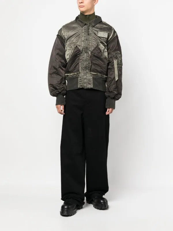 MISBHV logo-patch Panelled Bomber Jacket - Farfetch