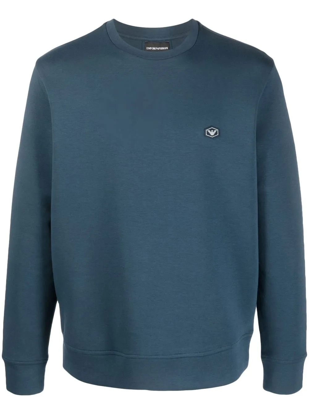 

Emporio Armani logo-embroidered sweatshirt - Blue