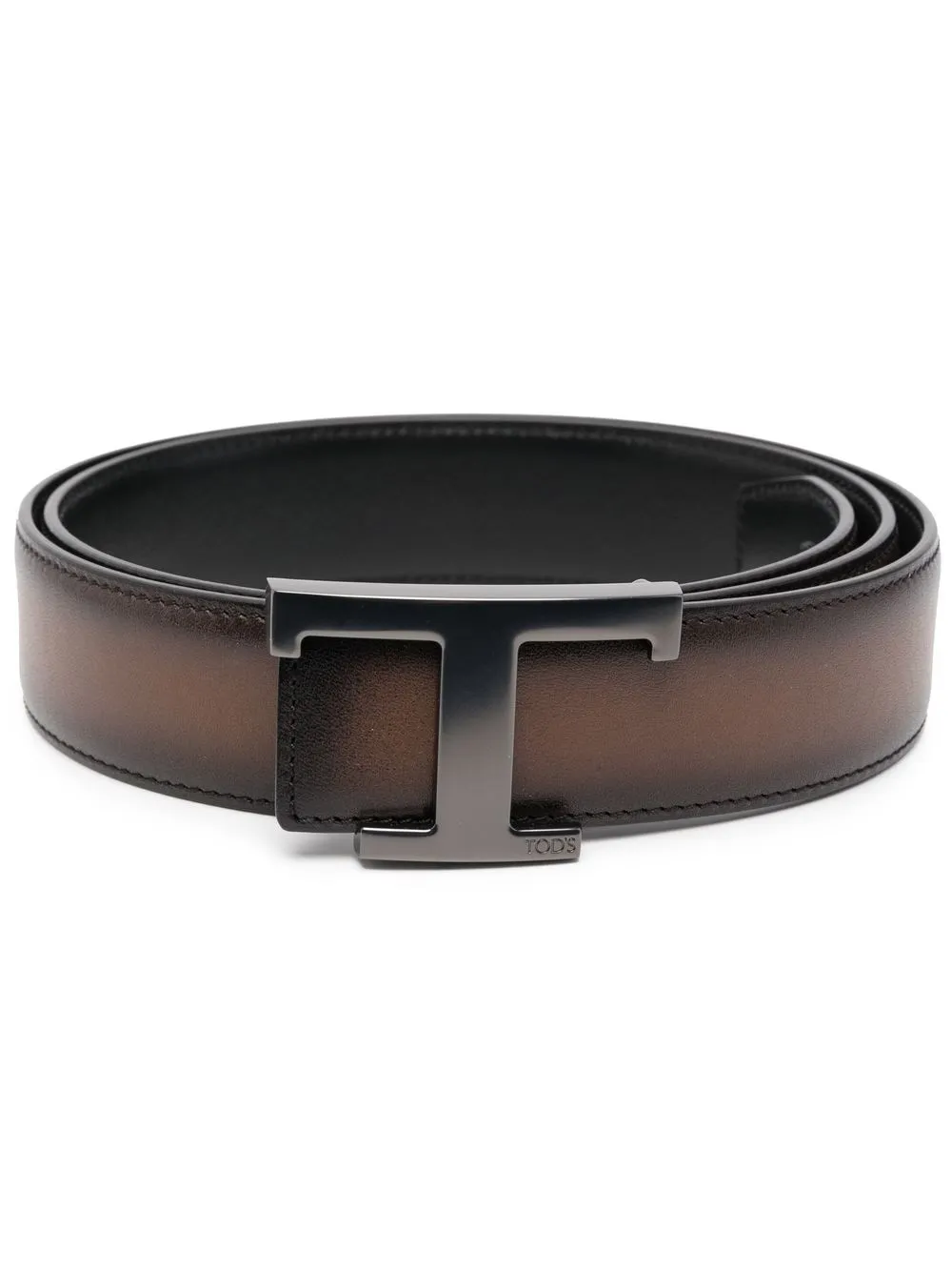 

Tod's logo-plaque leather belt - Brown