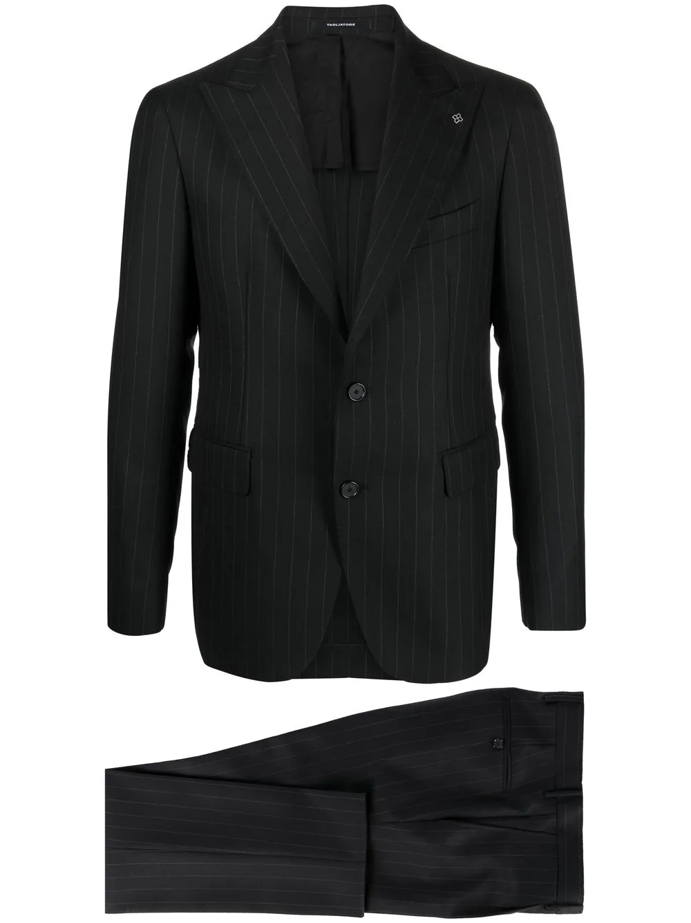 

Tagliatore pinstripe single-breasted suit - Black