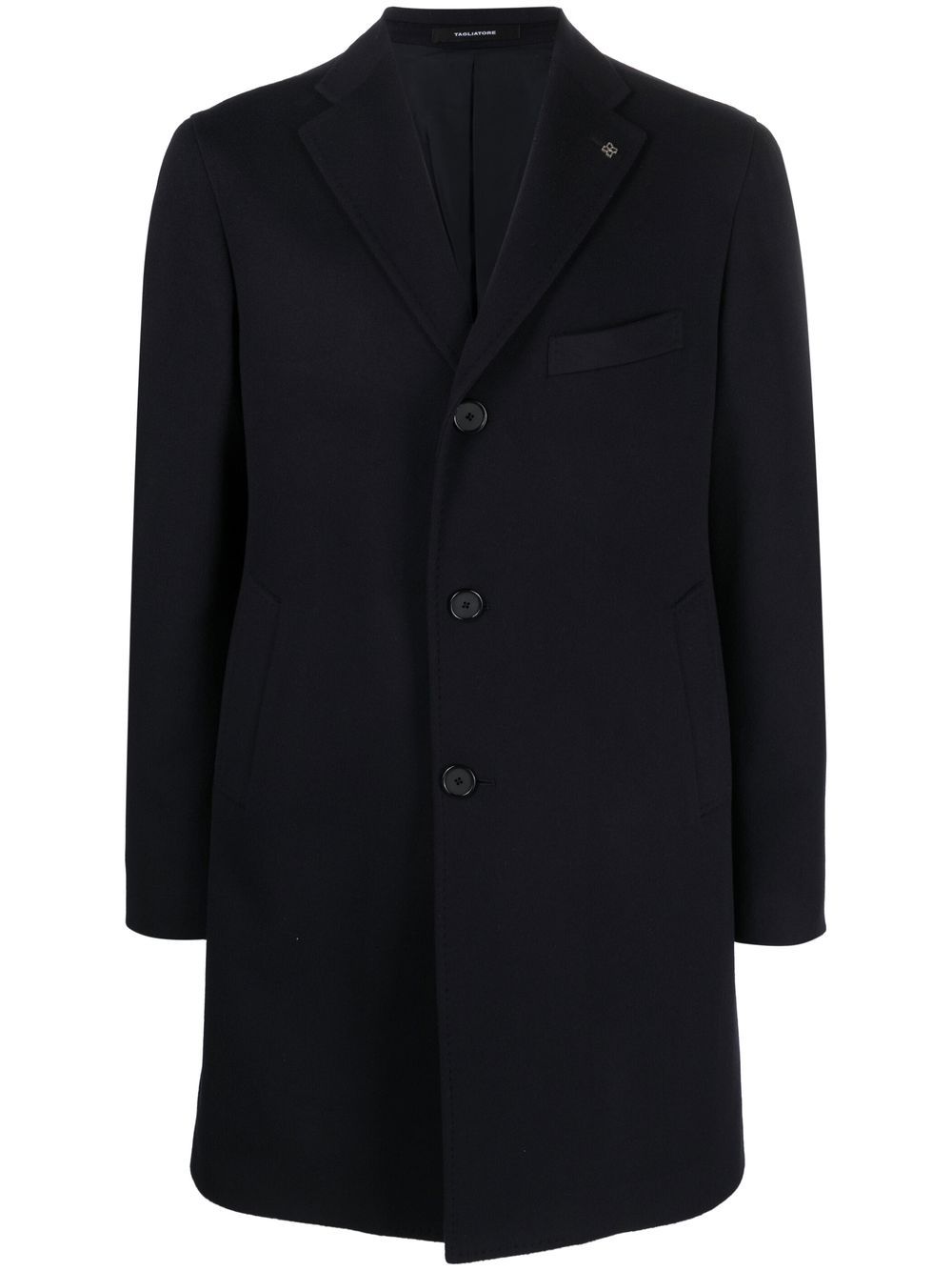 Tagliatore single-breasted cashmere coat - Blue