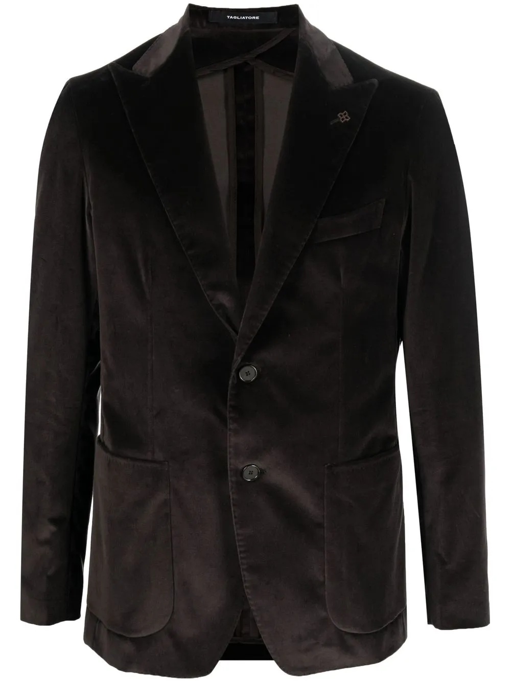 

Tagliatore blazer de terciopelo con botones - Negro