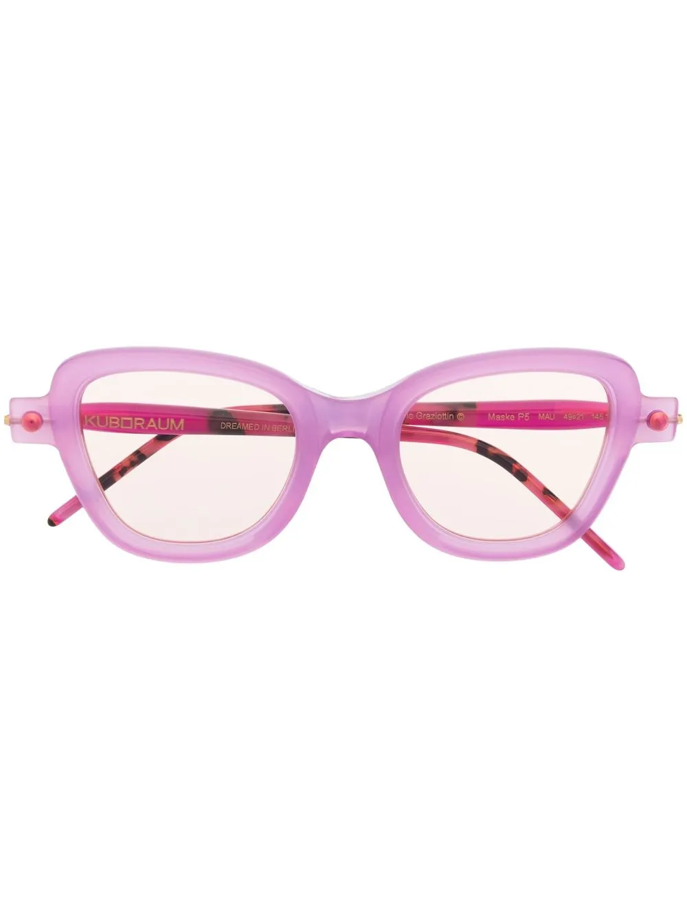 

Kuboraum marbled-pattern glasses - Pink