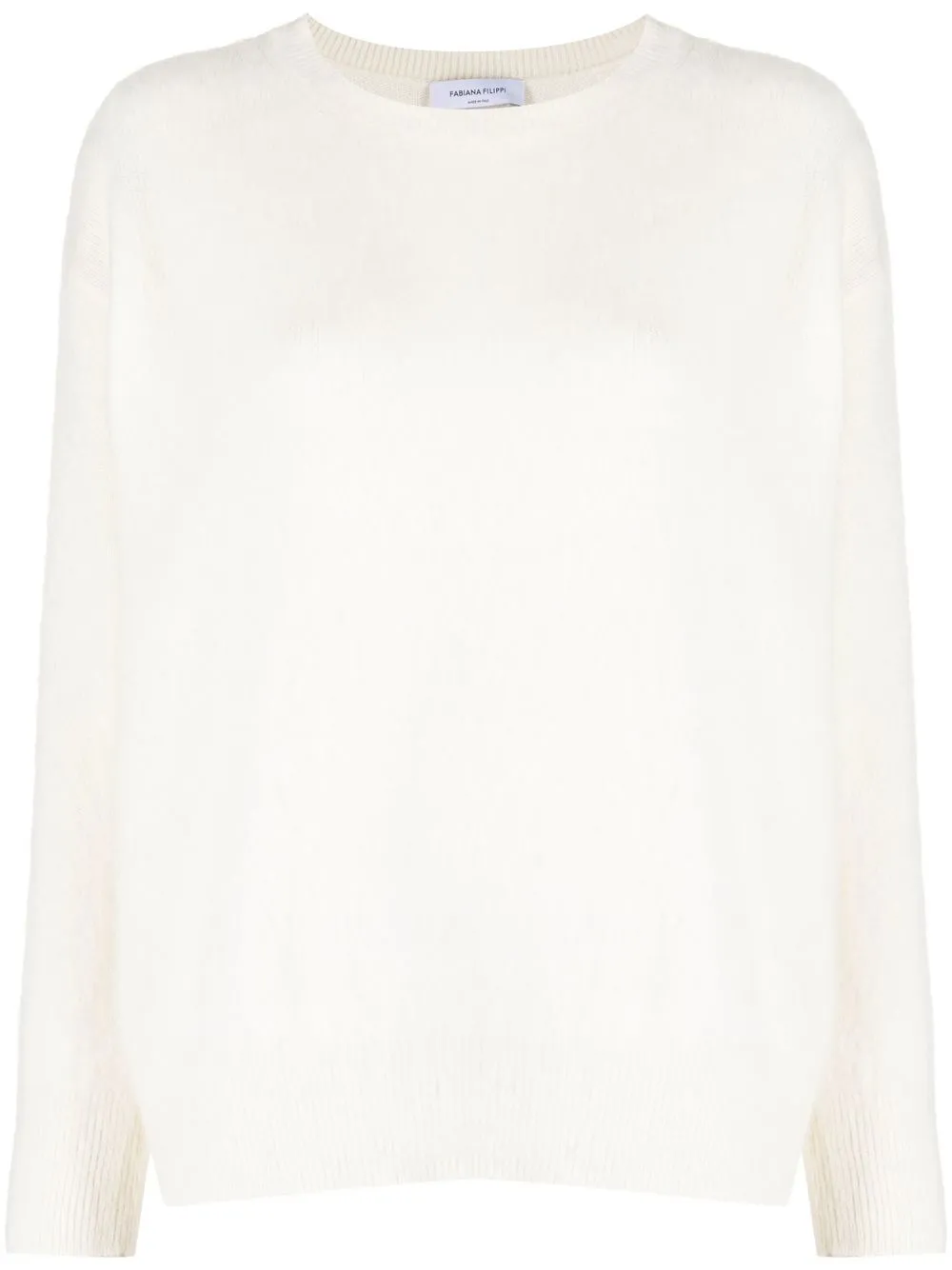 

Fabiana Filippi crew-neck wool-blend sweater - White