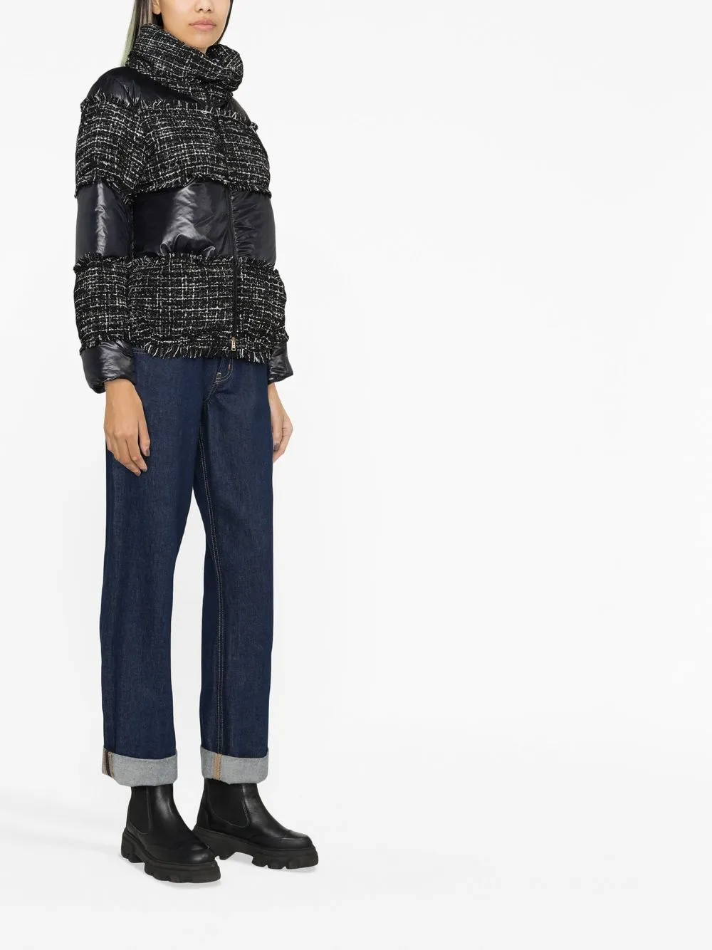 Herno bouclé-panel puffer jacket | Down Jackets | Image 2