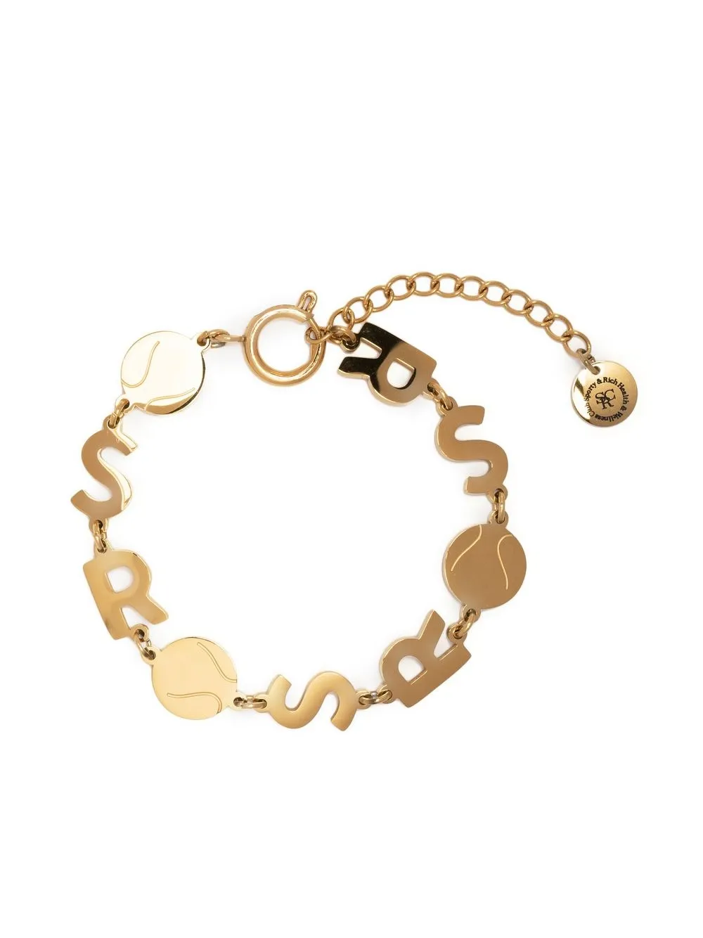 

Sporty & Rich SR logo-charm bracelet - Gold