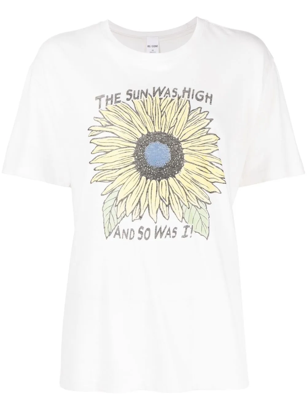 

RE/DONE slogan-print cotton T-shirt - White