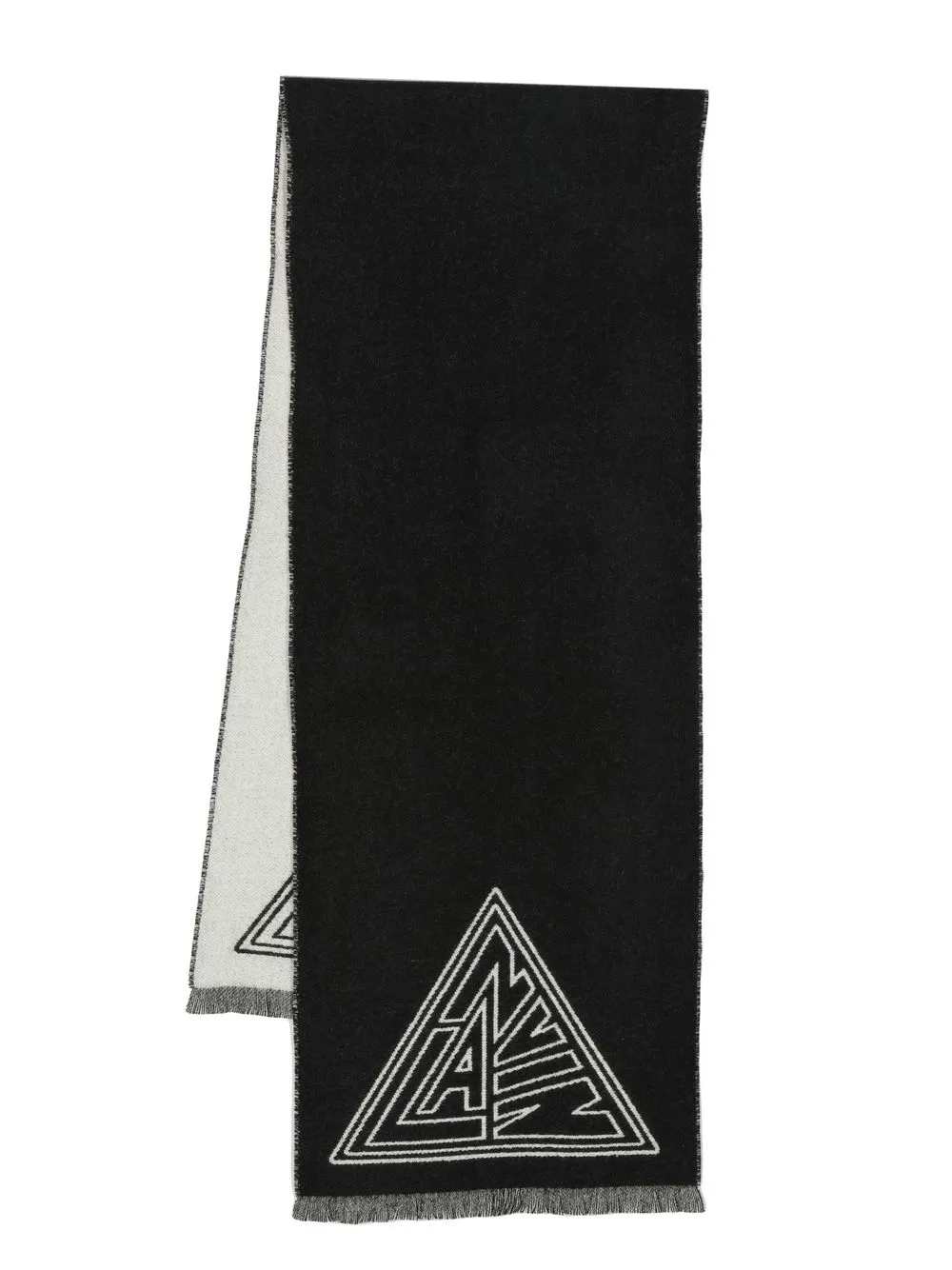 

Lanvin intarsia-knit logo scarf - Black