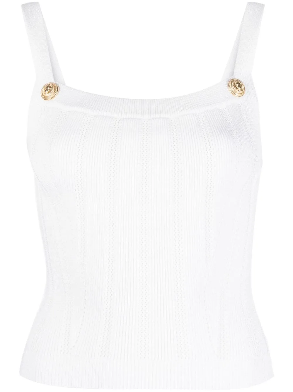 

Balmain logo-button detail top - White