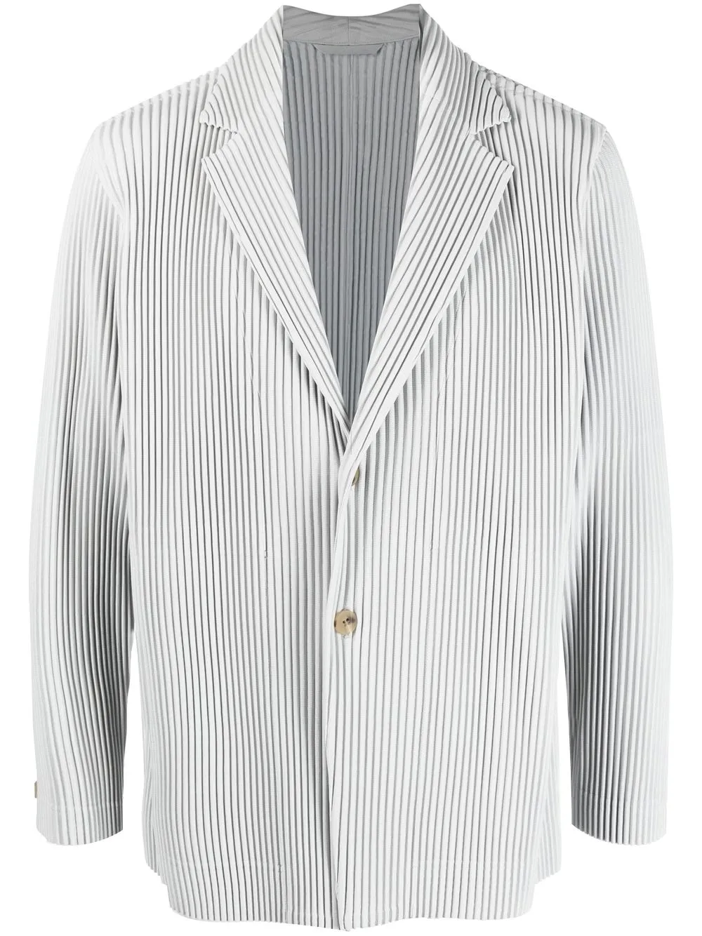 

Homme Plissé Issey Miyake blazer plisado con botones - Gris