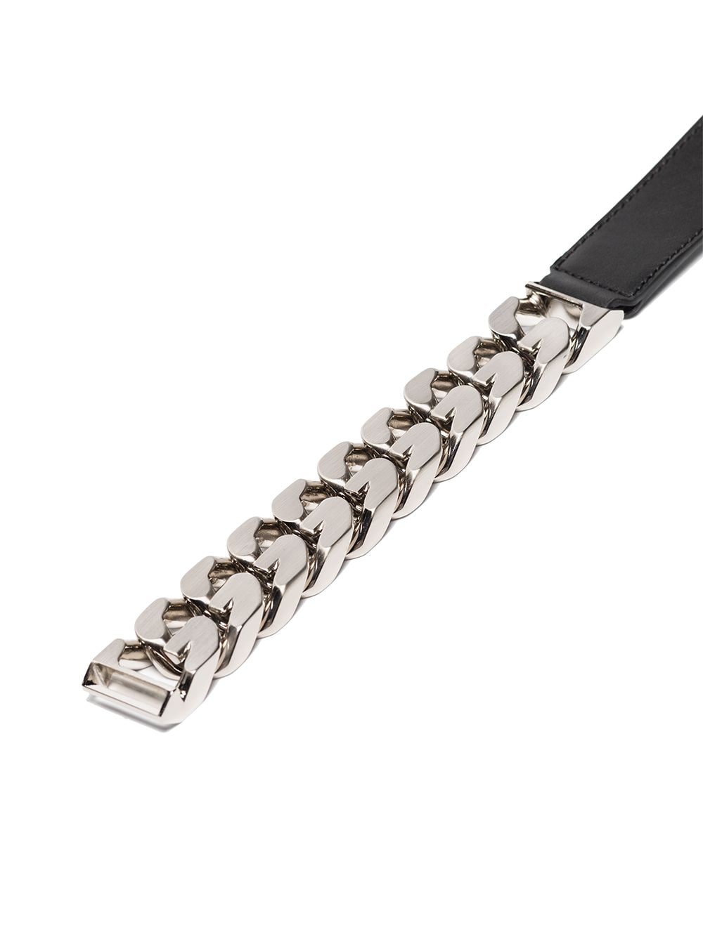 Shop Givenchy Chain-link Leather Belt In Black