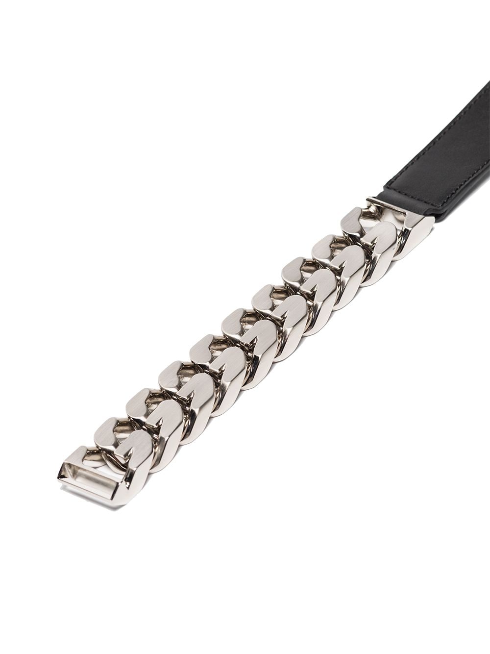 Shop Givenchy Chain-link Slim Belt In Black