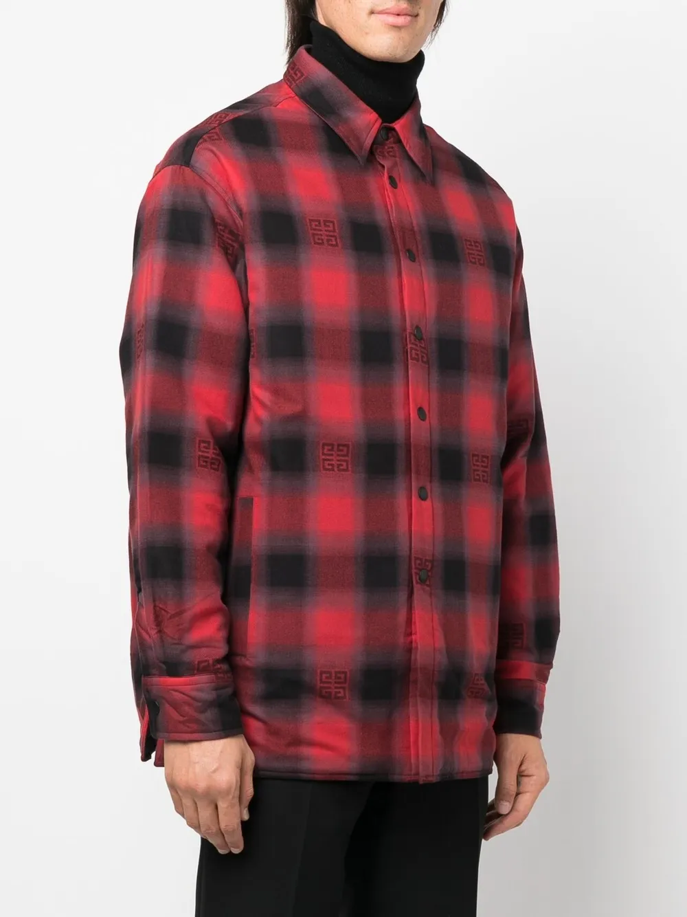 Givenchy Geruit overhemd Zwart
