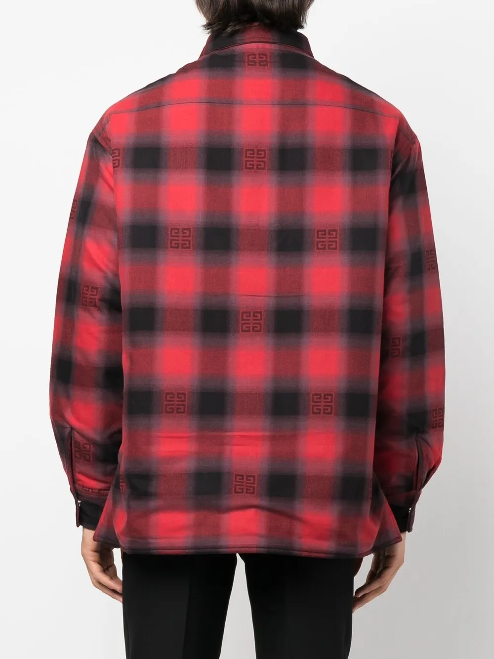 Givenchy Geruit overhemd Zwart