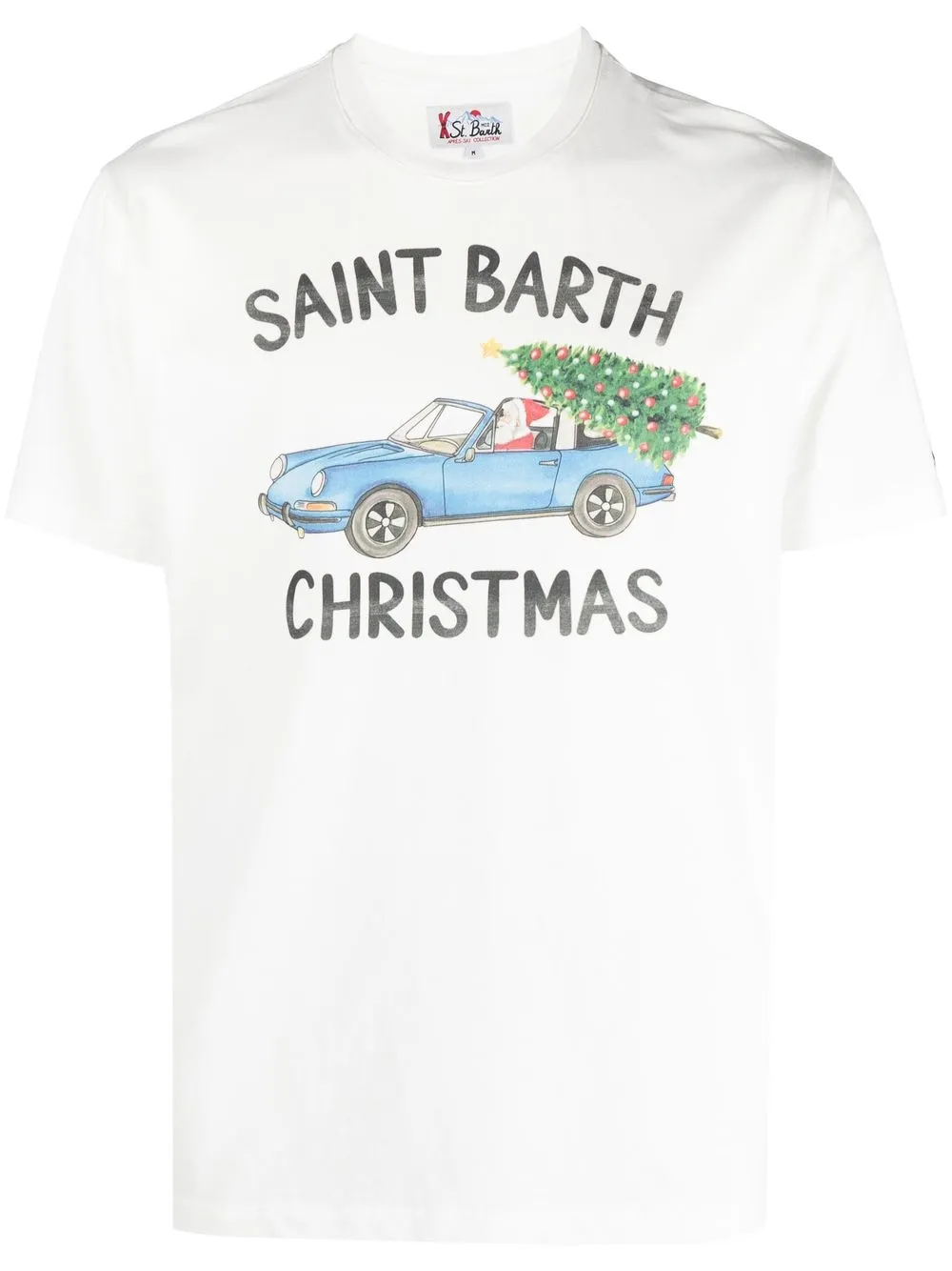 

MC2 Saint Barth Santa-car graphic-print Tshirt - White