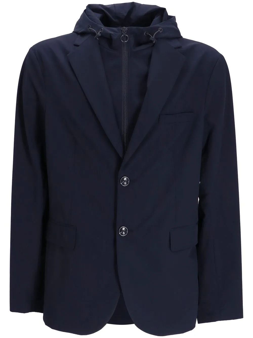 

Armani Exchange blazer con botones y capucha - Azul