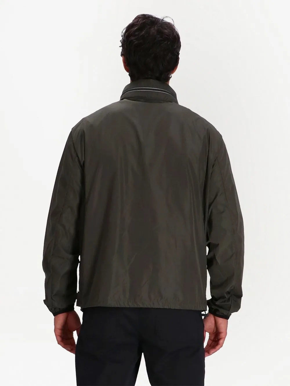 Armani Exchange Concealed Hood Rain Jacket In 灰色 ModeSens