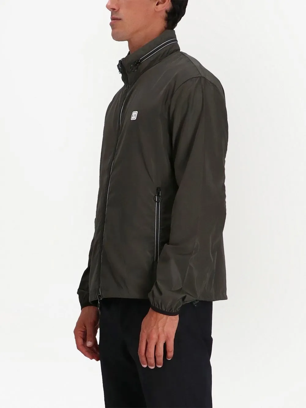 Armani Exchange Concealed Hood Rain Jacket In 灰色 ModeSens