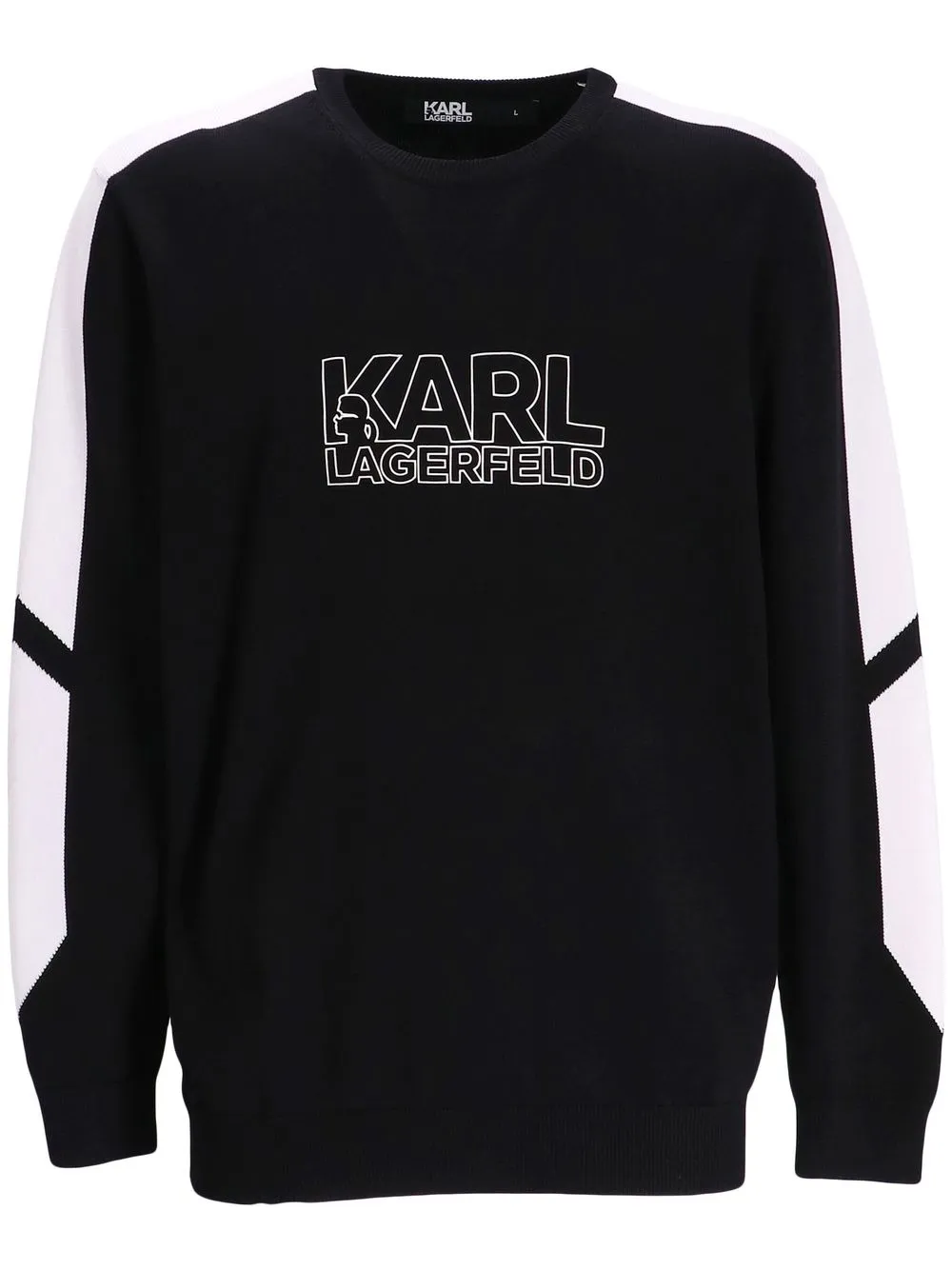 

Karl Lagerfeld logo-print cotton-blend jumper - Black