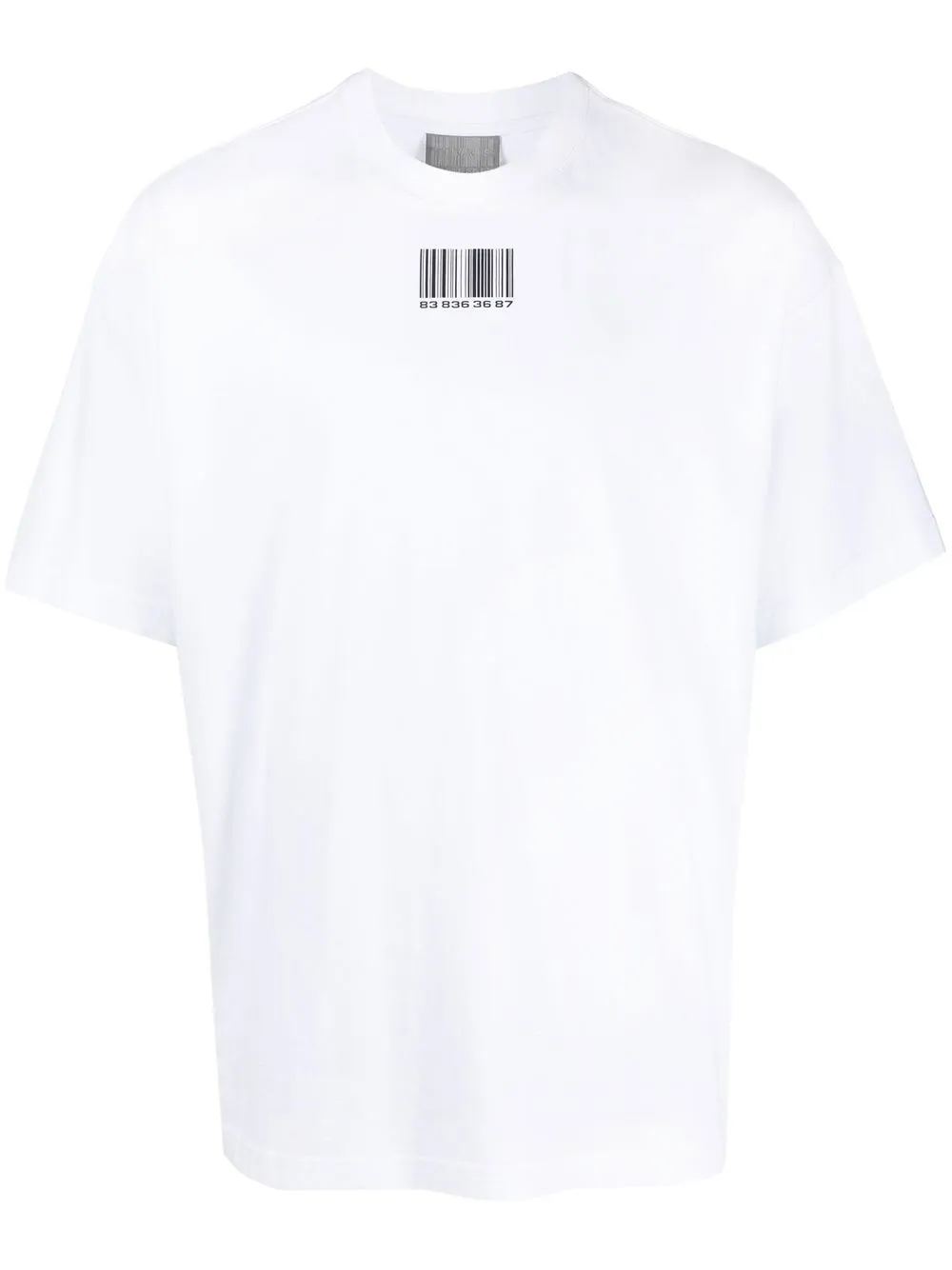 

VTMNTS cotton barcode-print T-shirt - White