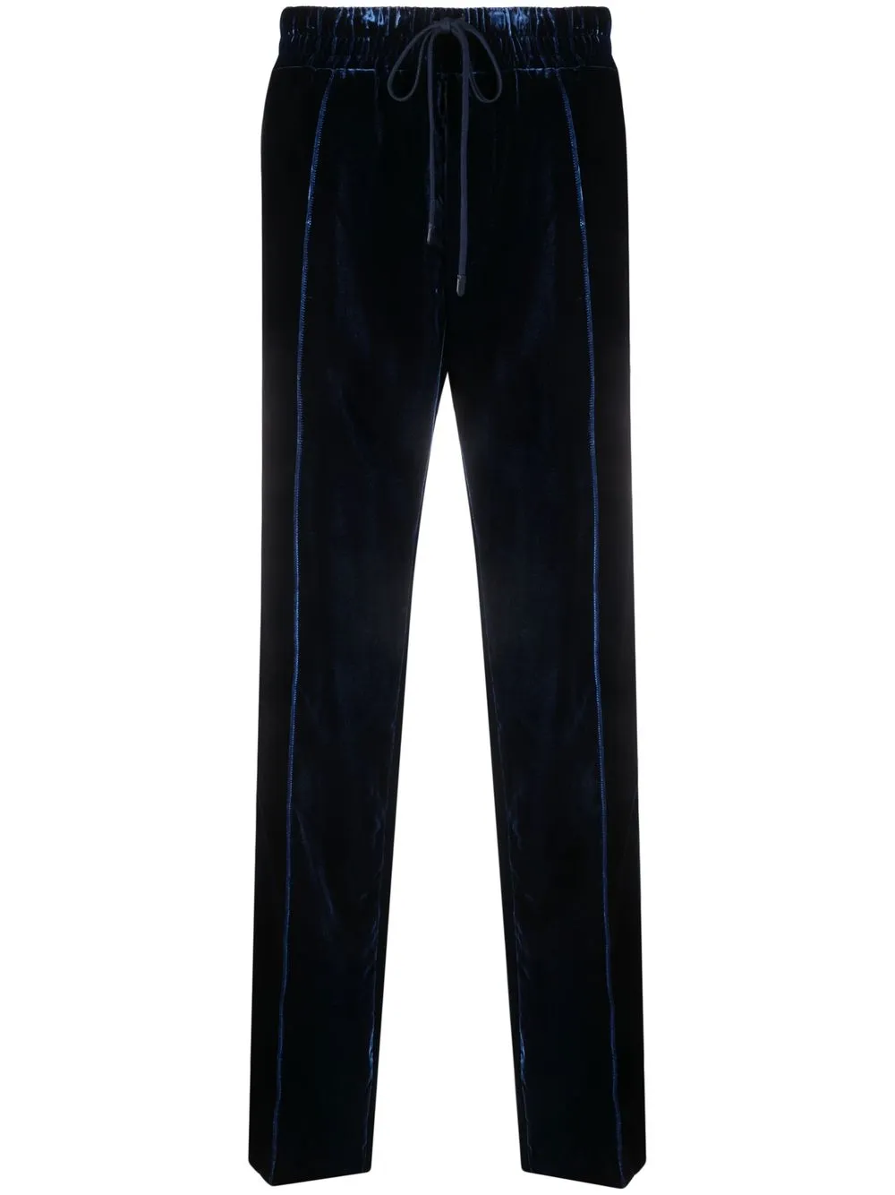 

TOM FORD straight-leg velvet track pants - Blue