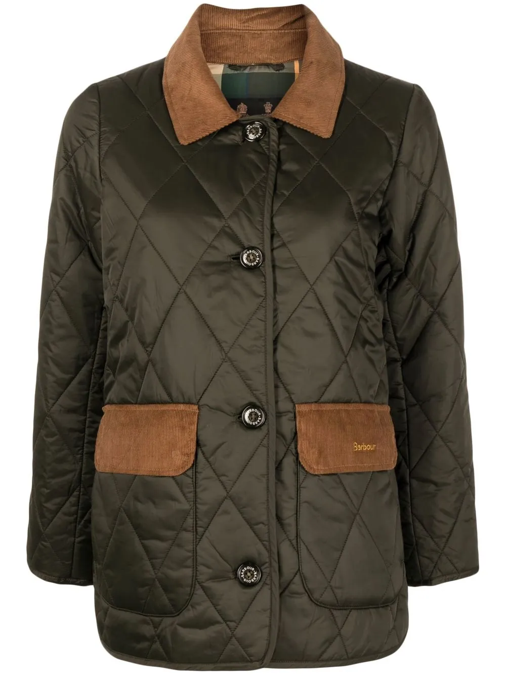 

Barbour quilted button-up jacket - Green