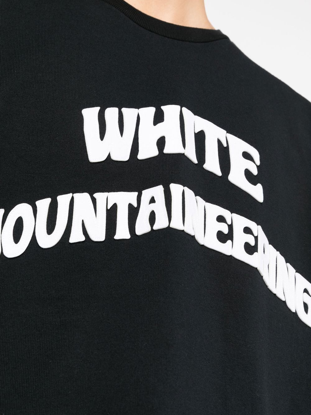 Shop White Mountaineering Logo-print Cotton Sweatshirt In Black
