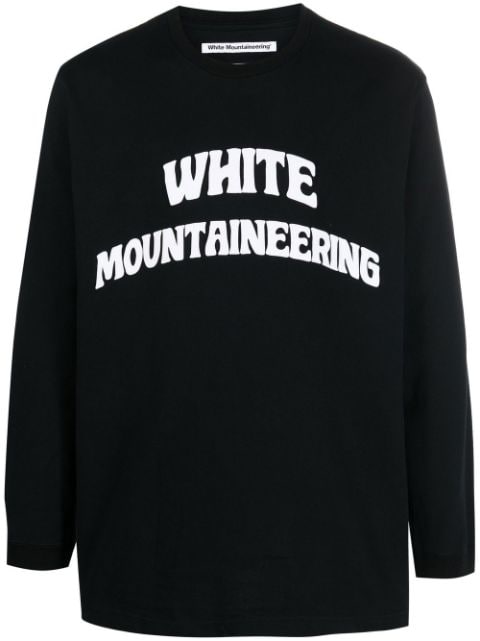 White Mountaineering سويت شيرت قطن بطبعة شعار الماركة