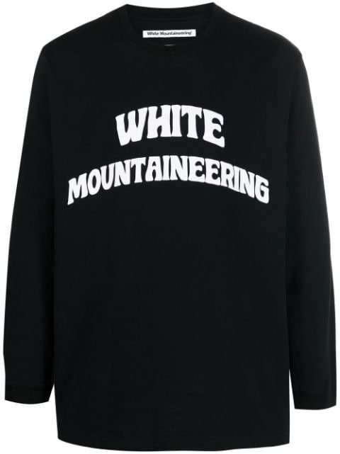 White Mountaineering logo-print cotton sweatshirt