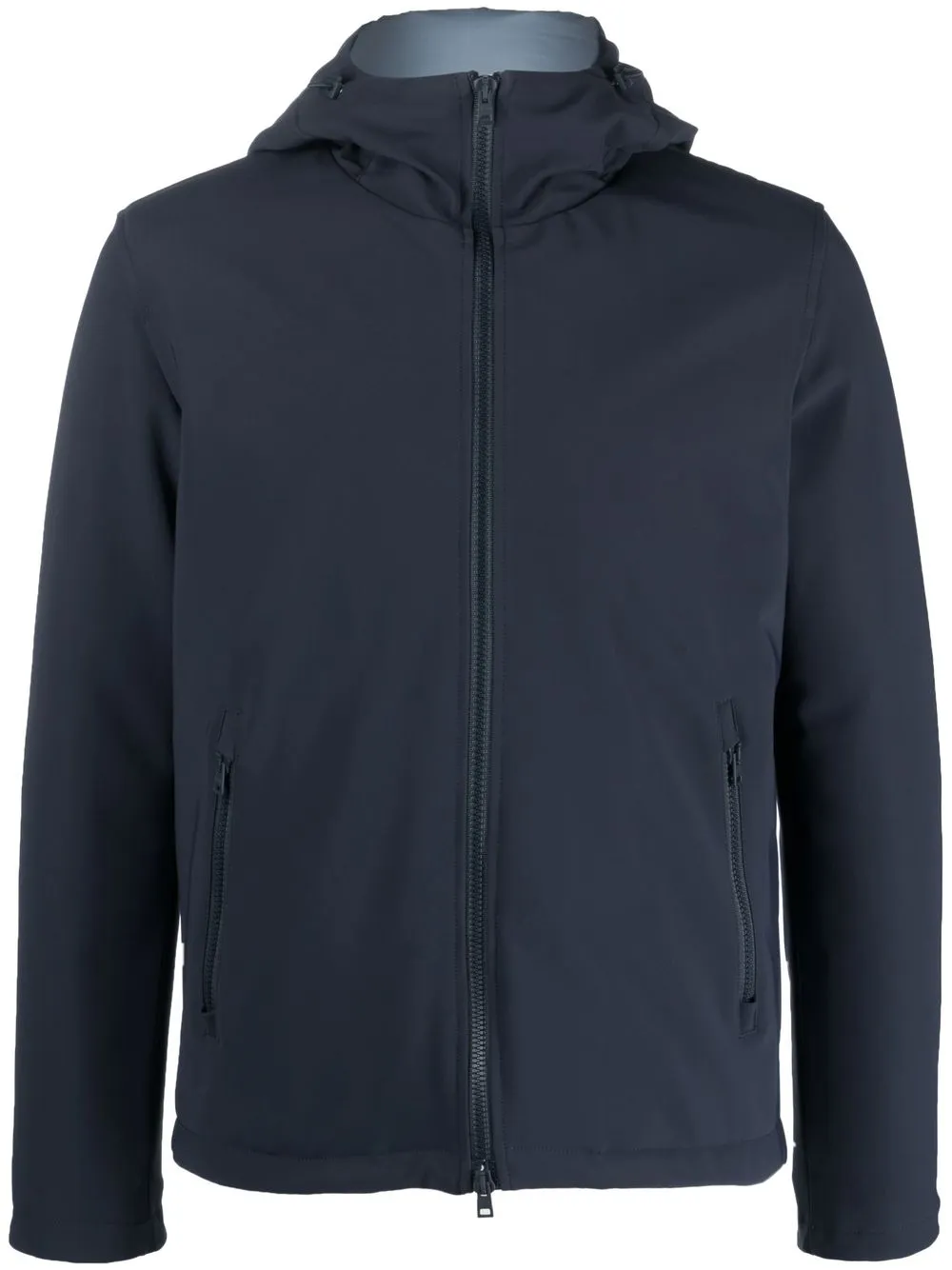

Herno zip-up hooded down jacket - Blue