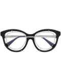 Kuboraum metallic-frame glasses - Black